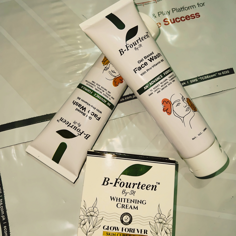 B-Fourteen Whitening Cream + Free Face Wash – Glow & Care Combo!