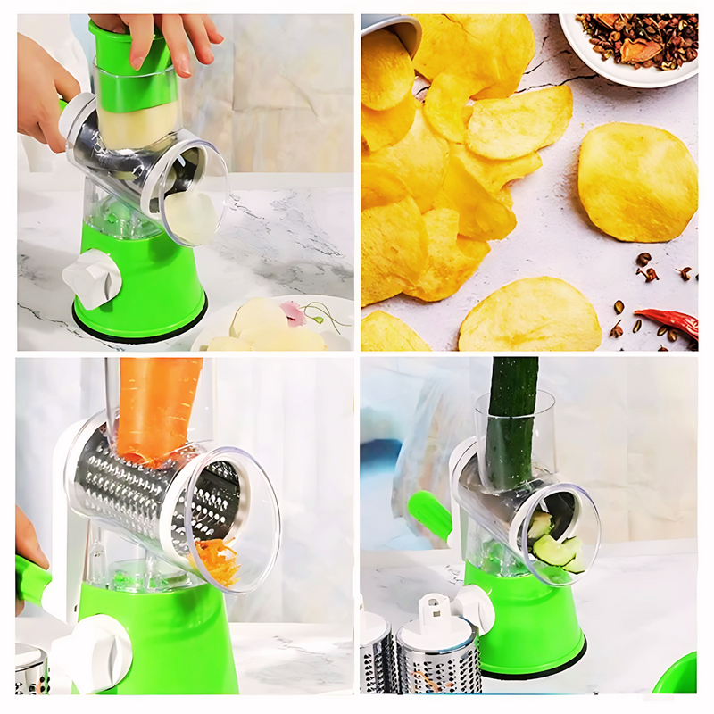 Multi-Functional Tabletop Drum Grater I Manual Vegetable Cutter Slicer & Grater | Chopper