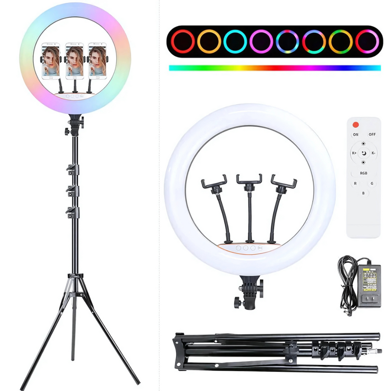 MJ-33 RGB LED Studio Ring Light – Professional Lighting for Photography & Content Creation