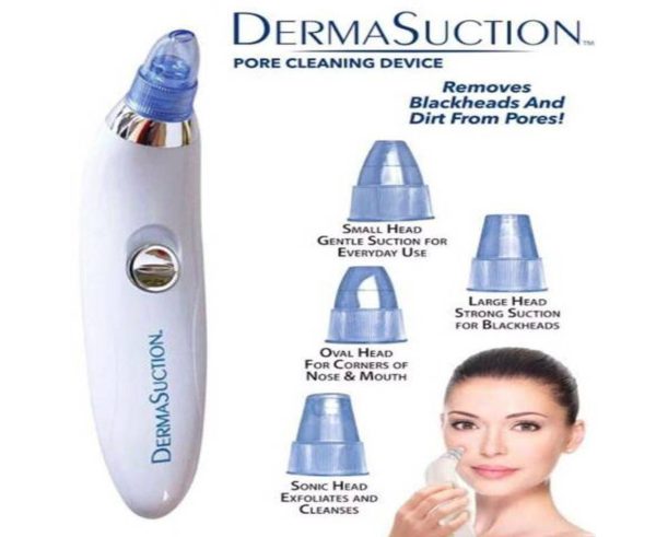 Blackhead Removal Machine | Derma Suction 3 In 1 Black Head Remover Machine | Acne Pimple Pore Cleaner Vacuum Suction Tool