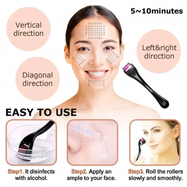 Derma Roller 0.5mm for Hair & Skin Therapy