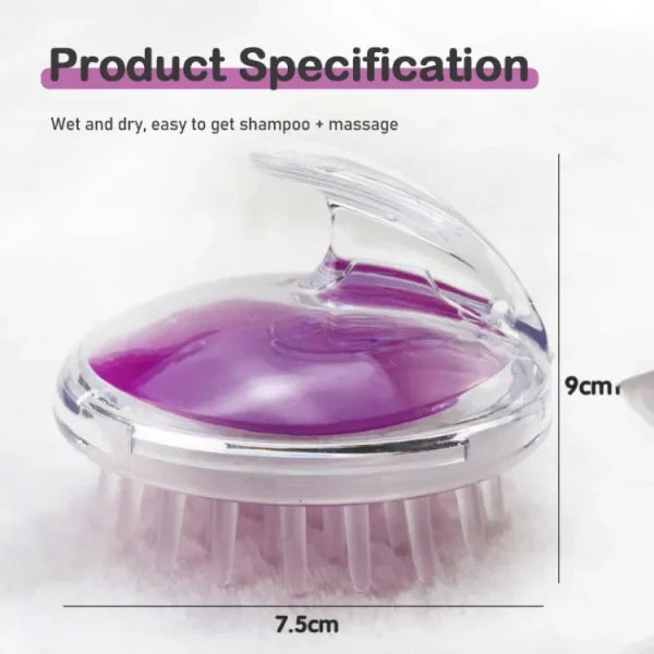 Head Scalp Massage & Shampoo Brush | Soft Silicone Bath Brush | Random Colors