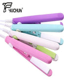 Mini Portable Ceramic Hair Straightener & Curler | Smooth, Silky, Frizz-Free Styling | Random Color