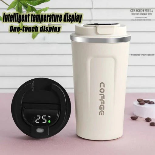 Smart Temperature Coffee Mug - 17oz | Insulated Stainless Steel | Leakproof & Travel-Friendly